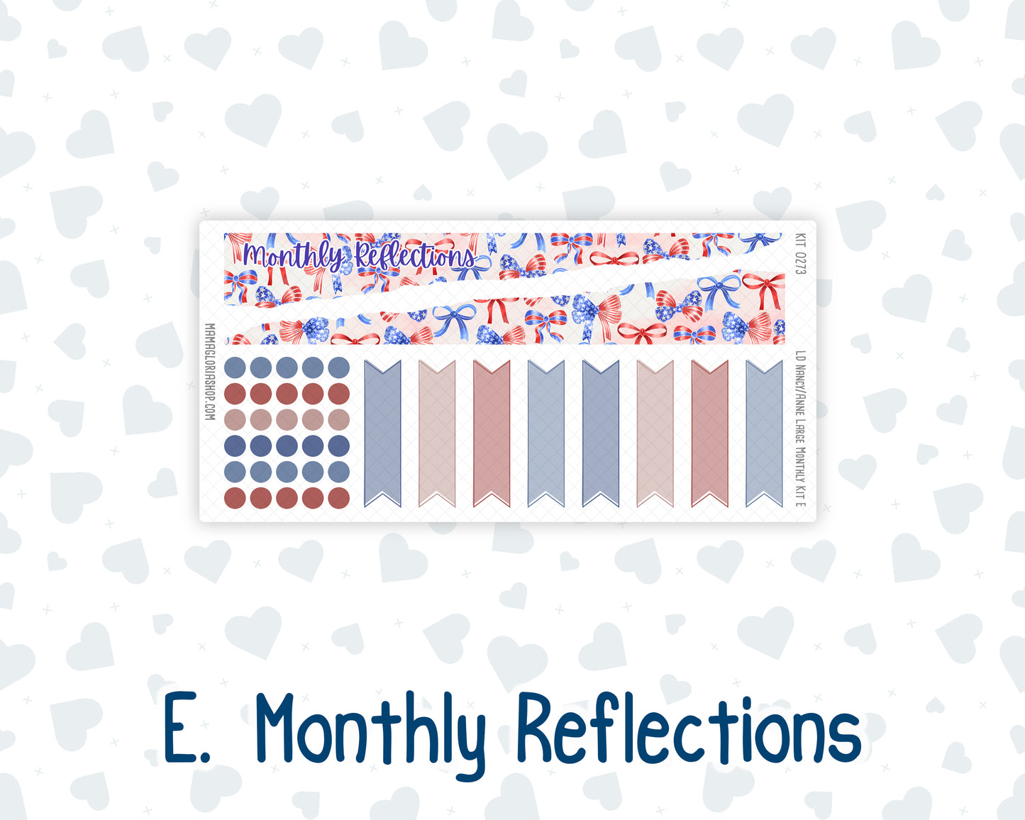 Kit 0273 - Laurel Denise Nancy/Anne Large - Monthly Kit - July - Americana In Bloom