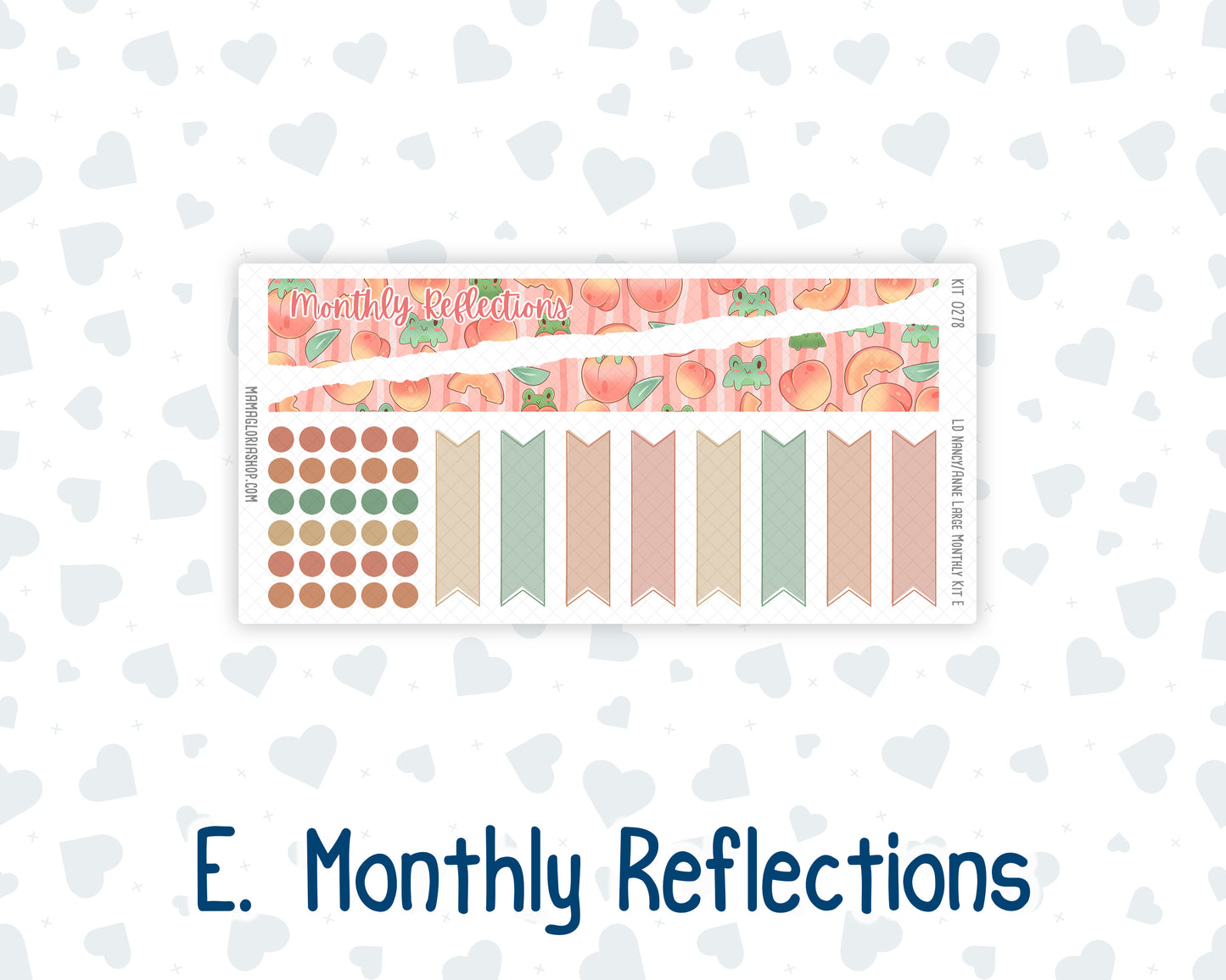Kit 0278 - Laurel Denise Nancy/Anne Large - Monthly Kit - August - Oops, All Peaches