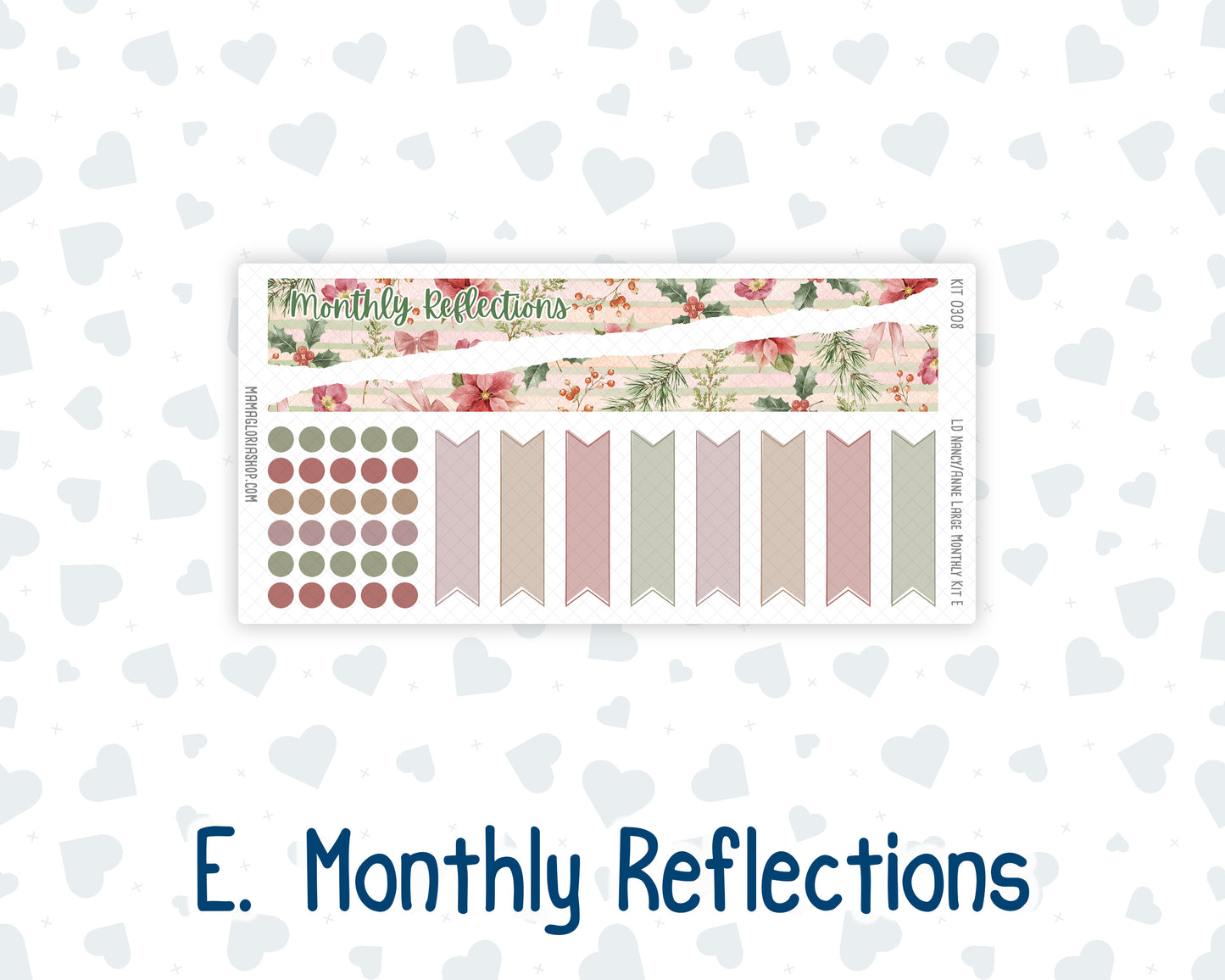 Kit 0308 - Laurel Denise Nancy/Anne Large - Monthly Kit - December - Knit & Holly