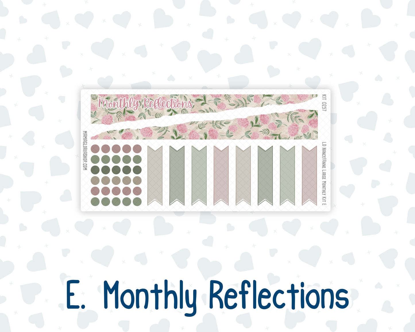 Kit 0257 - Laurel Denise Nancy/Anne Large - Monthly Kit - March - Blush Garden