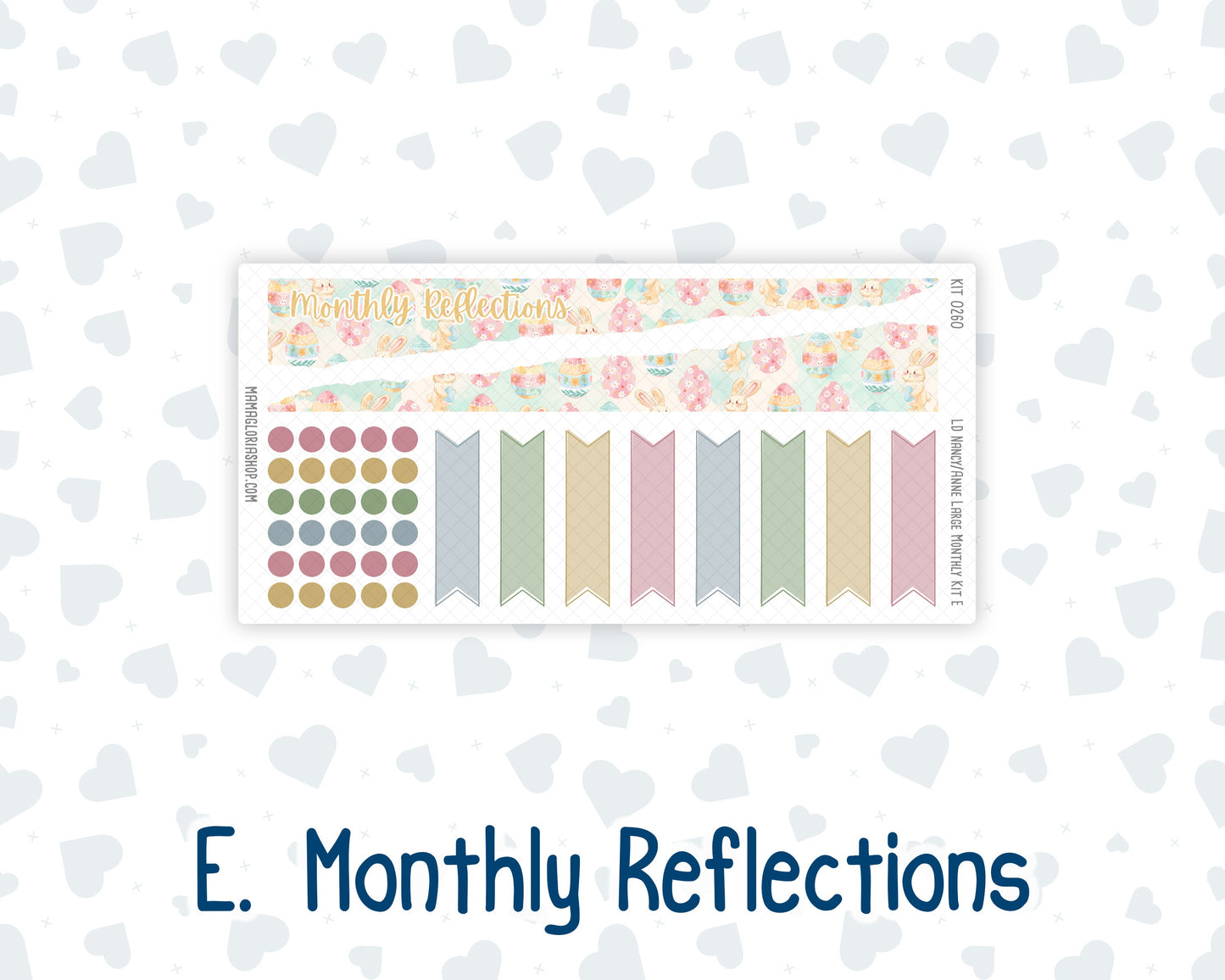 Kit 0260 - Laurel Denise Nancy/Anne Large - Monthly Kit - April - Pastel Egg Hunt