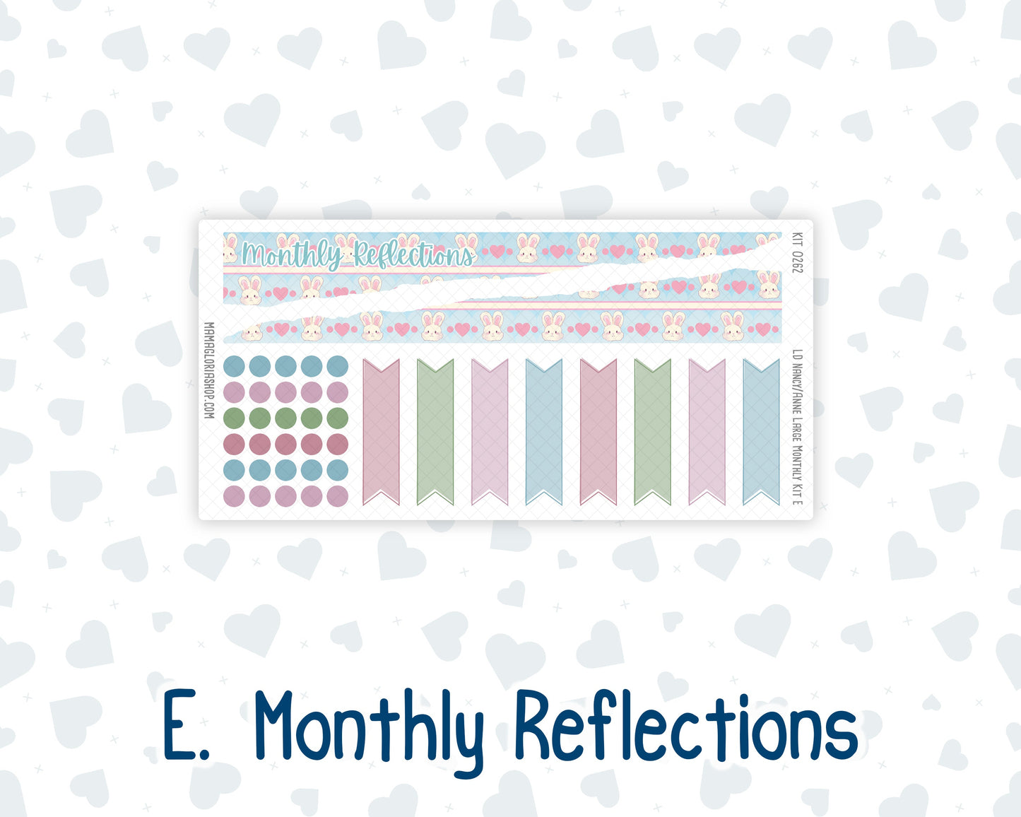 Kit 0262 - Laurel Denise Nancy/Anne Large - Monthly Kit - April  - Spring Puffs