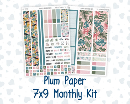 Kit 0275 - 7x9 - Plum Paper - Monthly Kit - July - Tropical Safari Blush