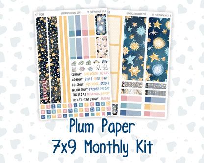 Kit 0248 - 7x9 - Plum Paper - Monthly Kit - January - Midnight Countdown