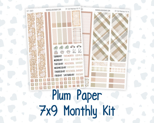 Kit 0301 - 7x9 - Plum Paper - Monthly Kit - November - Sunday Comfort