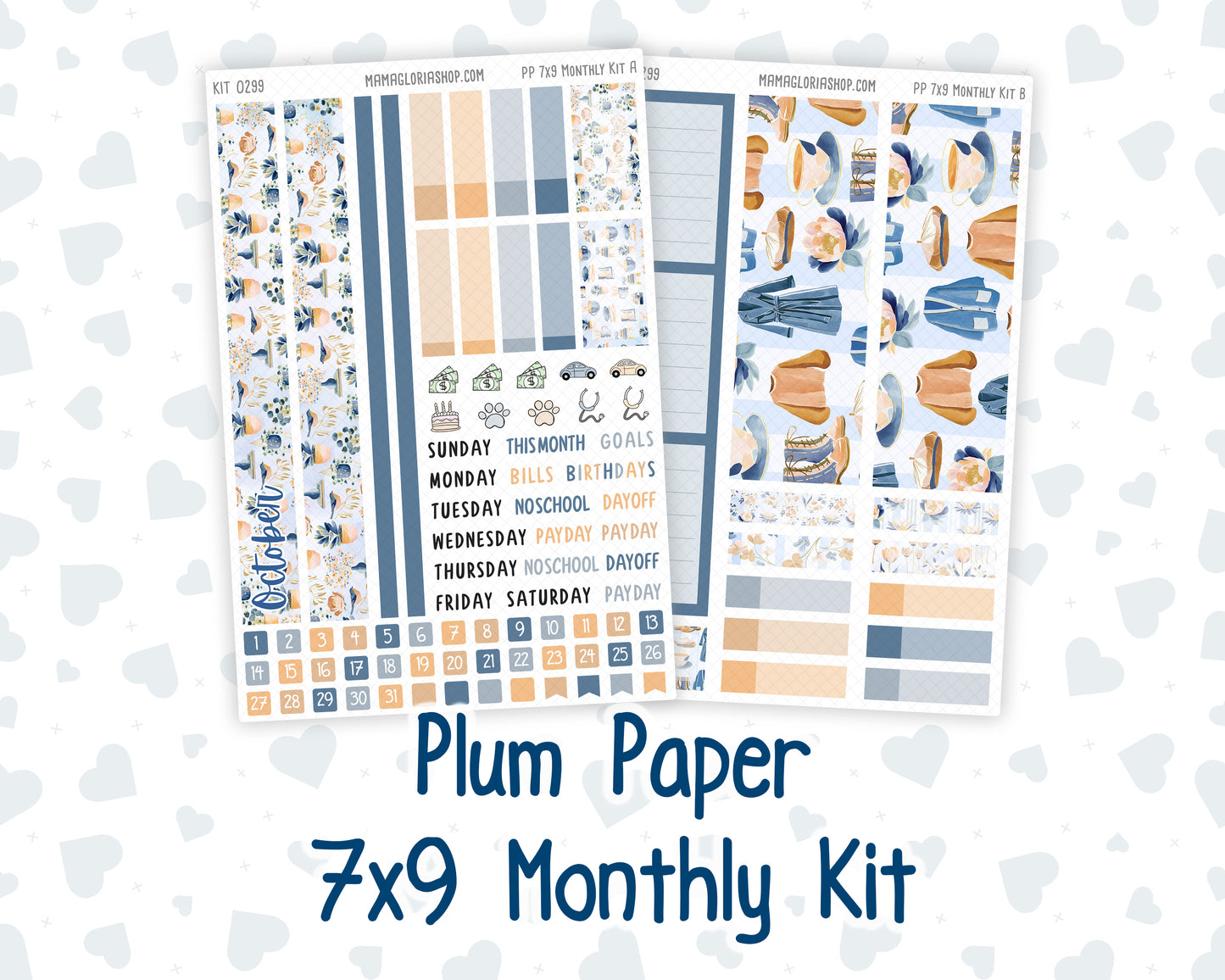 Kit 0299 - 7x9 - Plum Paper - Monthly Kit - October - Book Nook