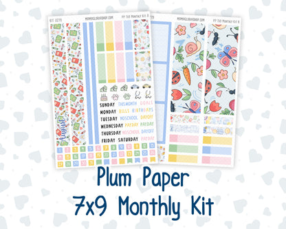 Kit 0279 - 7x9 - Plum Paper - Monthly Kit - August - Not Ready For School