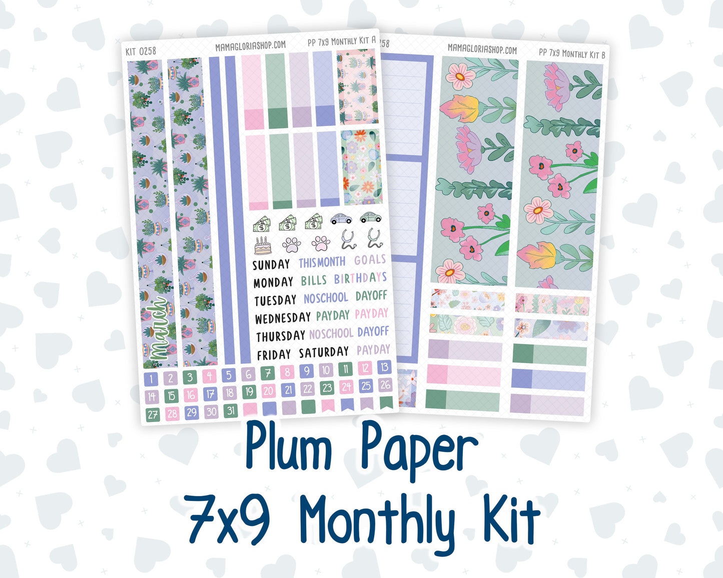 Kit 0258 - 7x9 - Plum Paper - Monthly Kit - March - Plant Therapy