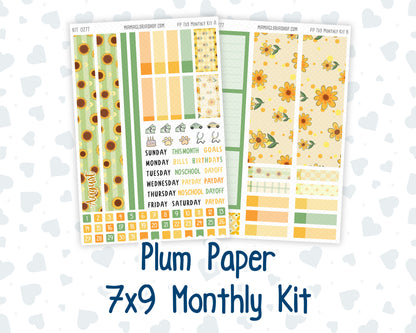 Kit 0277 - 7x9 - Plum Paper - Monthly Kit - August - Sunflower Drama Club