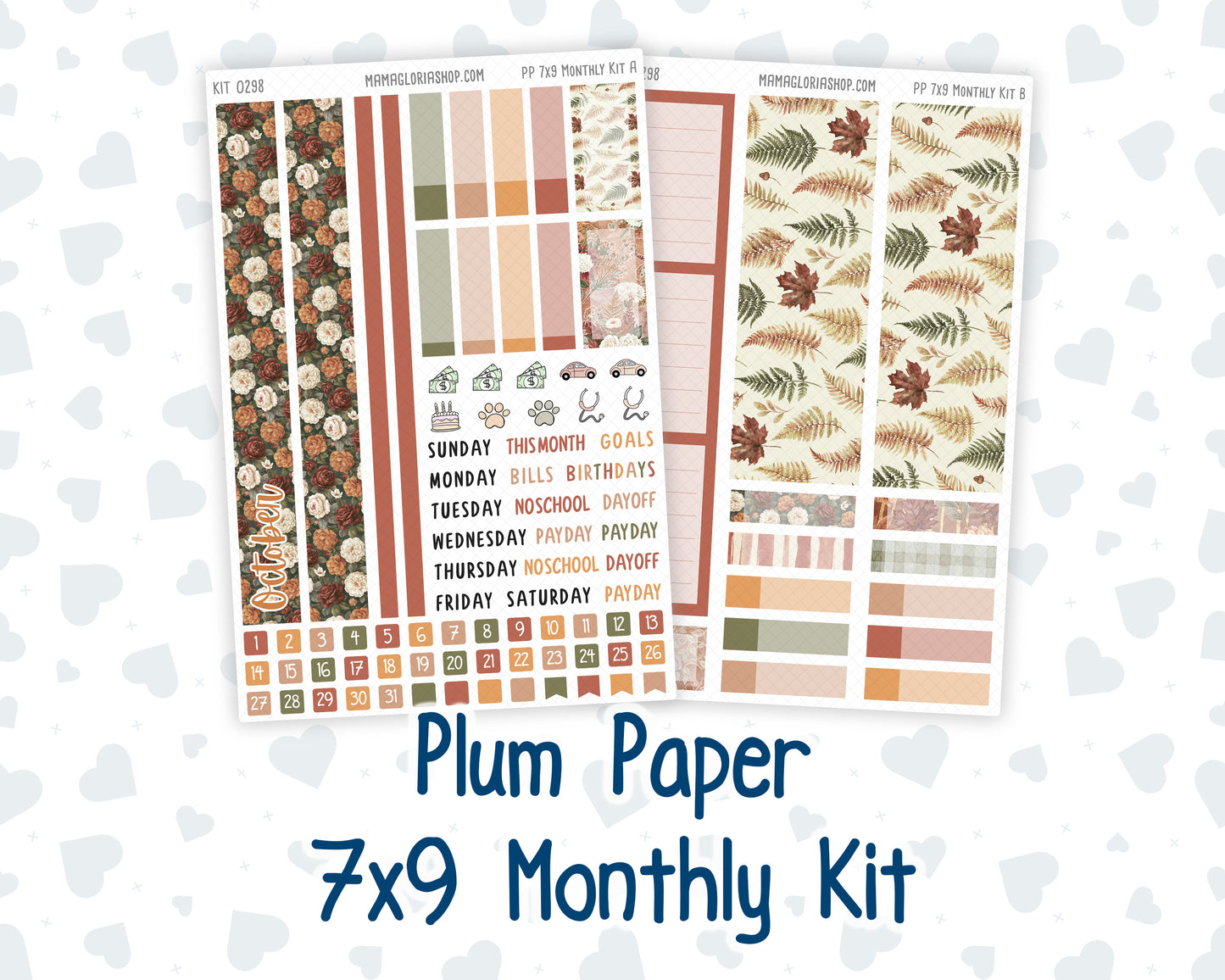 Kit 0298 - 7x9 - Plum Paper - Monthly Kit - October - Velvet Bloom