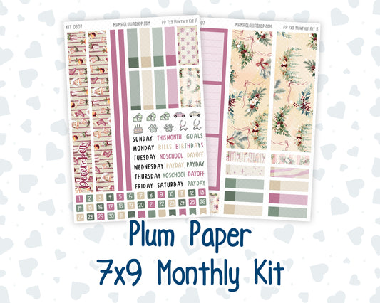 Kit 0307 - 7x9 - Plum Paper - Monthly Kit - December - Velvet Hearth