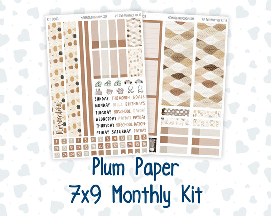 Kit 0303 - 7x9 - Plum Paper - Monthly Kit - November - Into The Woods