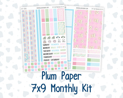 Kit 0262 - 7x9 - Plum Paper - Monthly Kit - April - Spring Puffs