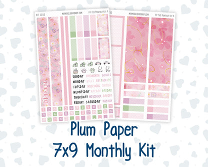 Kit 0253 - 7x9 - Plum Paper - Monthly Kit - February - Rosy Daydreams