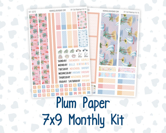 Kit 0270 - 7x9 - Plum Paper - Monthly Kit - June - Beachside Bliss