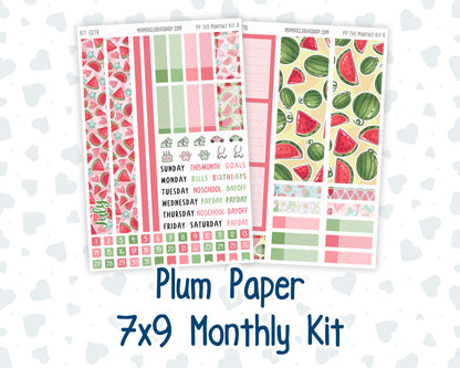 Kit 0276 - 7x9 - Plum Paper - Monthly Kit - July - Melon Crush