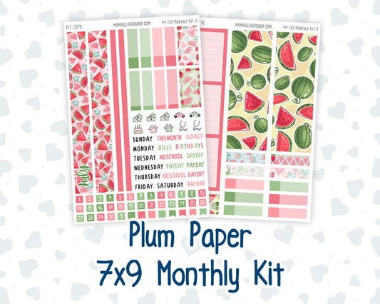 Kit 0276 - 7x9 - Plum Paper - Monthly Kit - July - Melon Crush