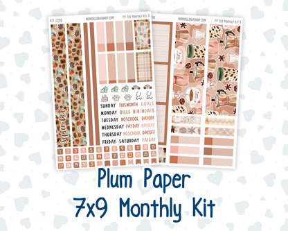 Kit 0296 - 7x9 - Plum Paper - Monthly Kit - September - Coffee Break