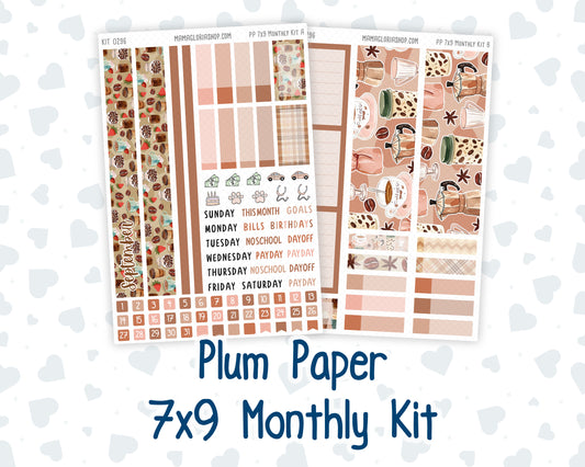 Kit 0296 - 7x9 - Plum Paper - Monthly Kit - September - Coffee Break