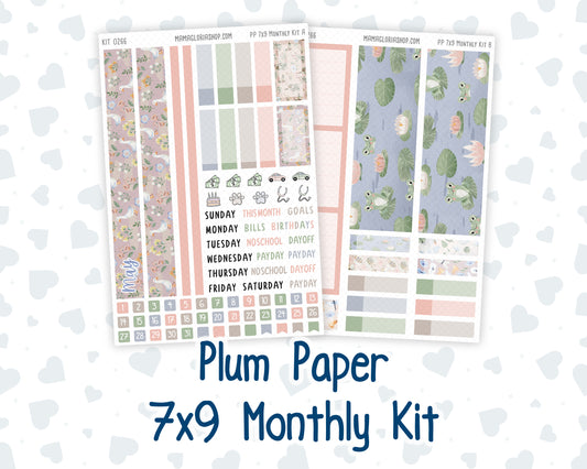 Kit 0266 - 7x9 - Plum Paper - Monthly Kit - May - Froggy Lake Picnic