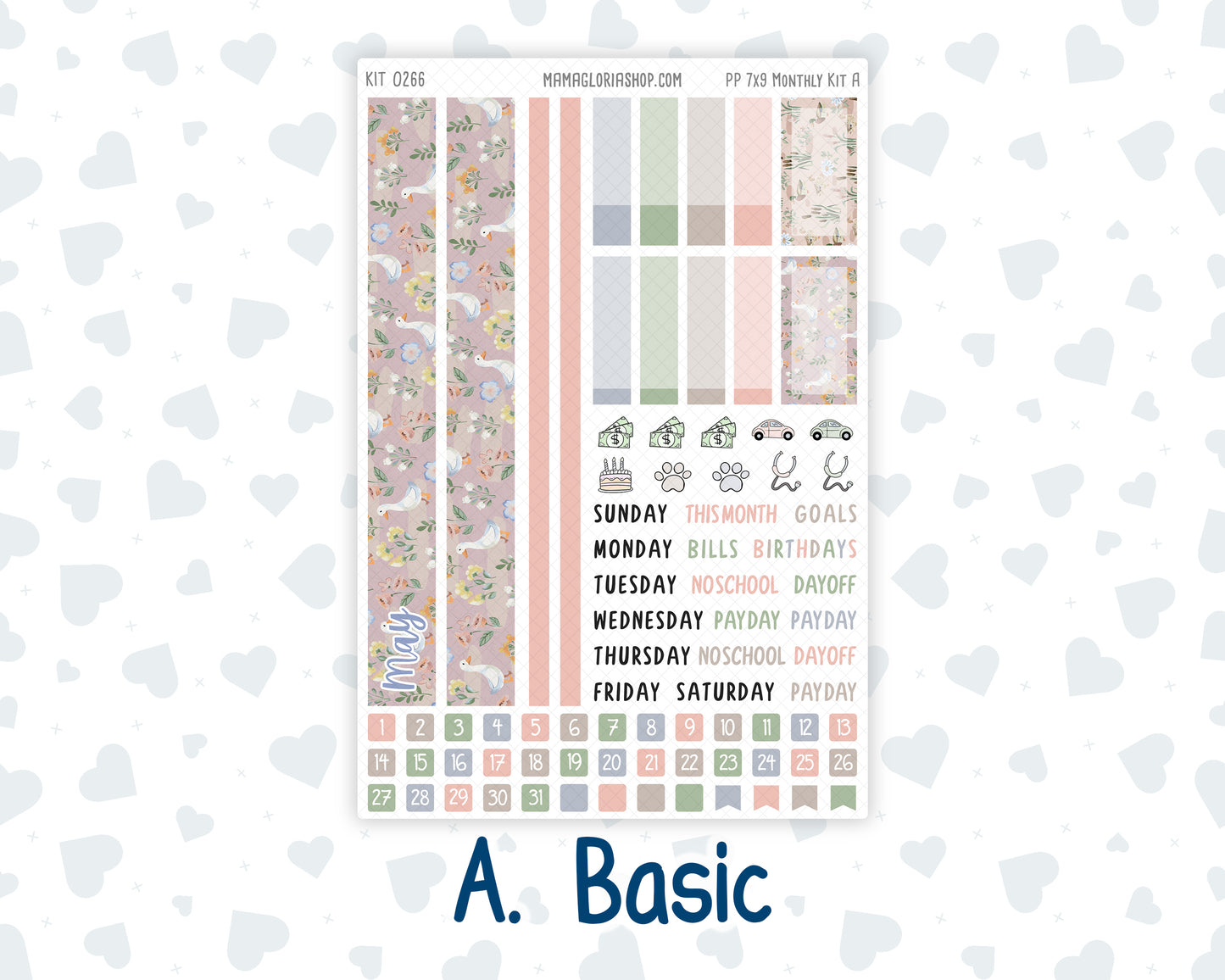Kit 0266 - 7x9 - Plum Paper - Monthly Kit - May - Froggy Lake Picnic