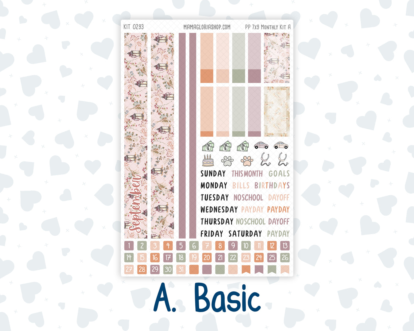 Kit 0293 - 7x9 - Plum Paper - Monthly Kit - September - Fleur de Provence