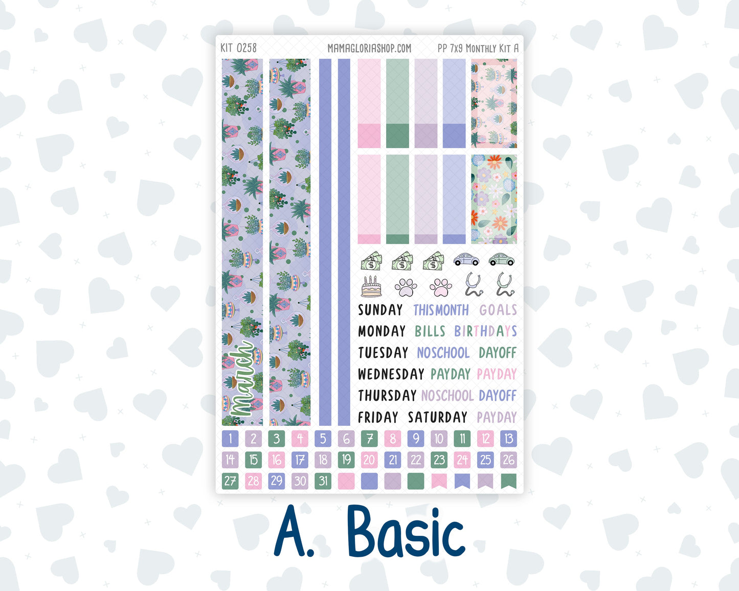 Kit 0258 - 7x9 - Plum Paper - Monthly Kit - March - Plant Therapy