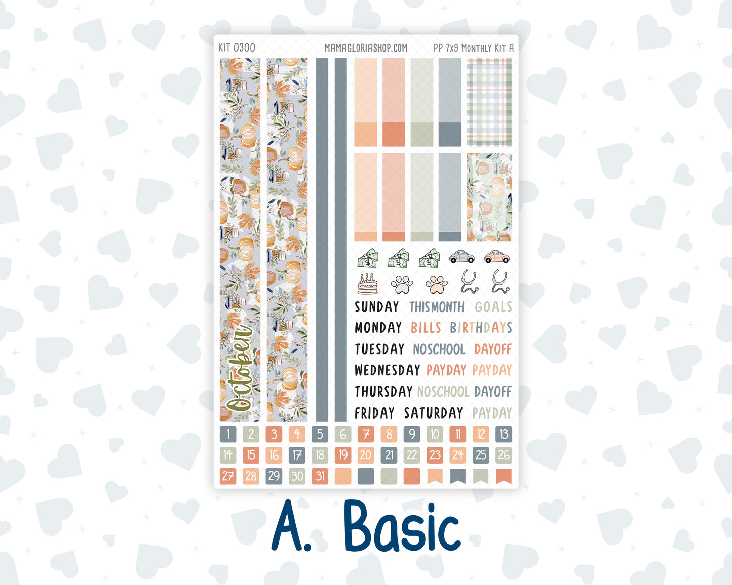 Kit 0300 - 7x9 - Plum Paper - Monthly Kit - October - Autumn Stroll