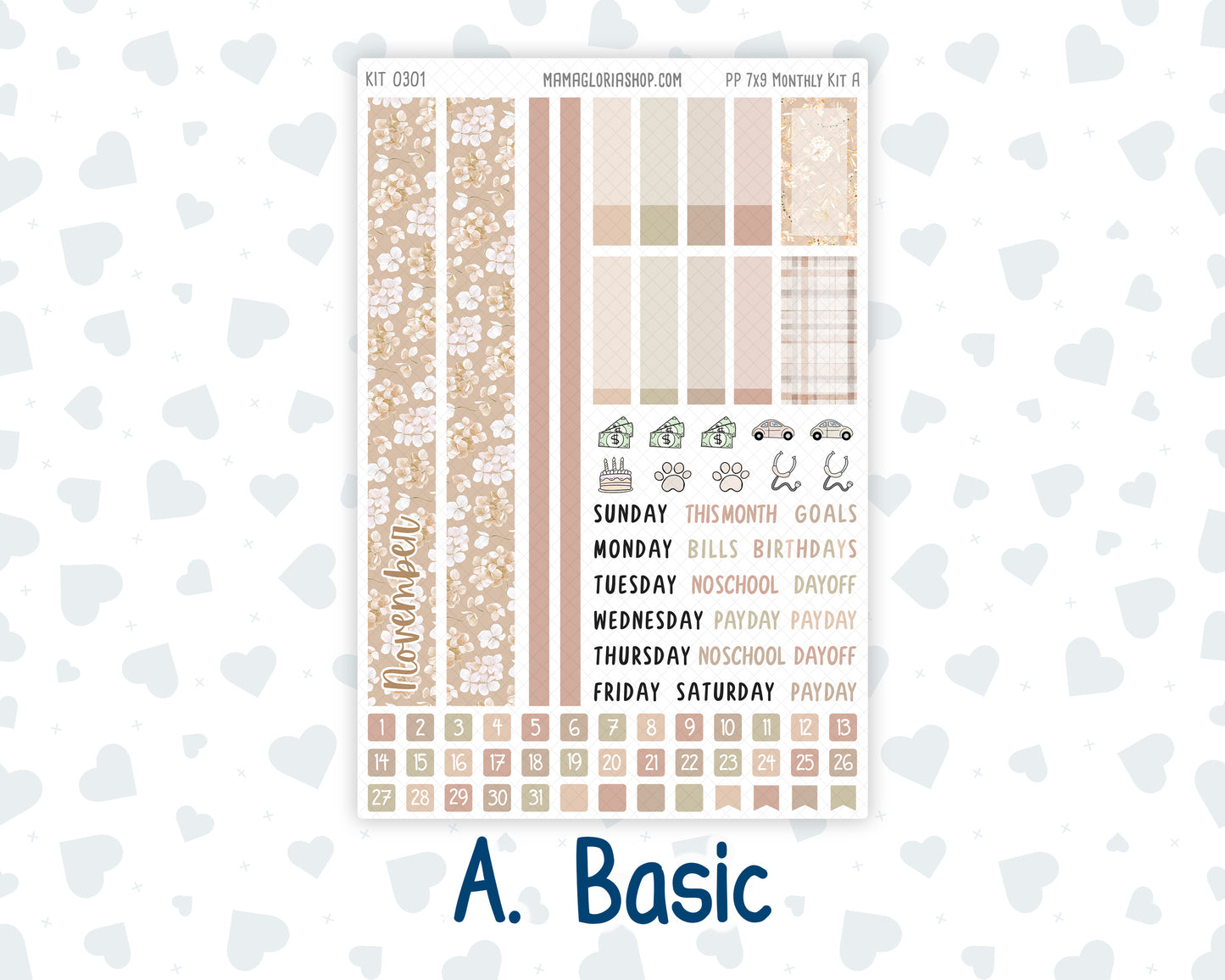 Kit 0301 - 7x9 - Plum Paper - Monthly Kit - November - Sunday Comfort
