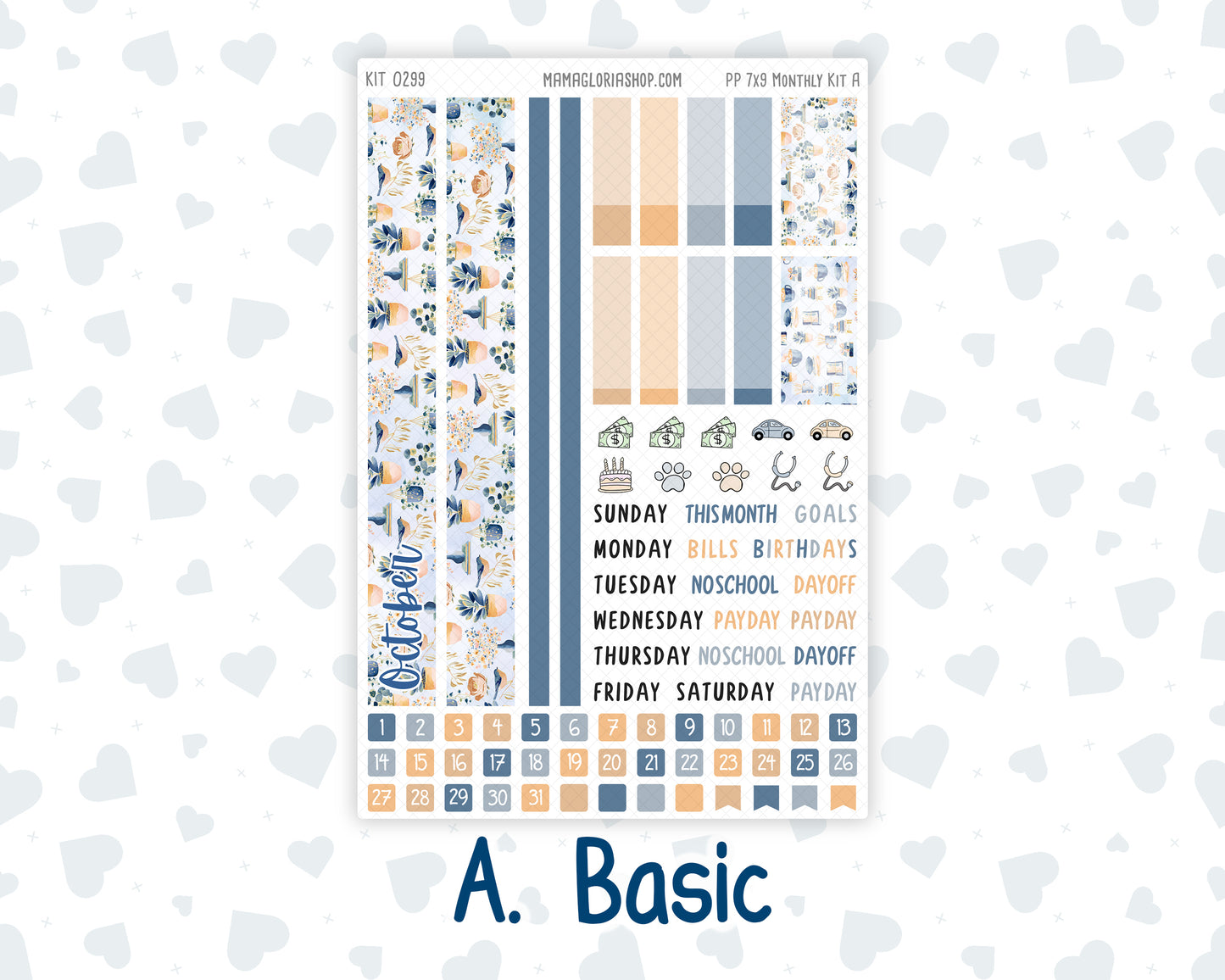 Kit 0299 - 7x9 - Plum Paper - Monthly Kit - October - Book Nook