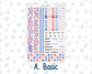 Kit 0273 - 7x9 - Plum Paper - Monthly Kit - July - Americana In Bloom
