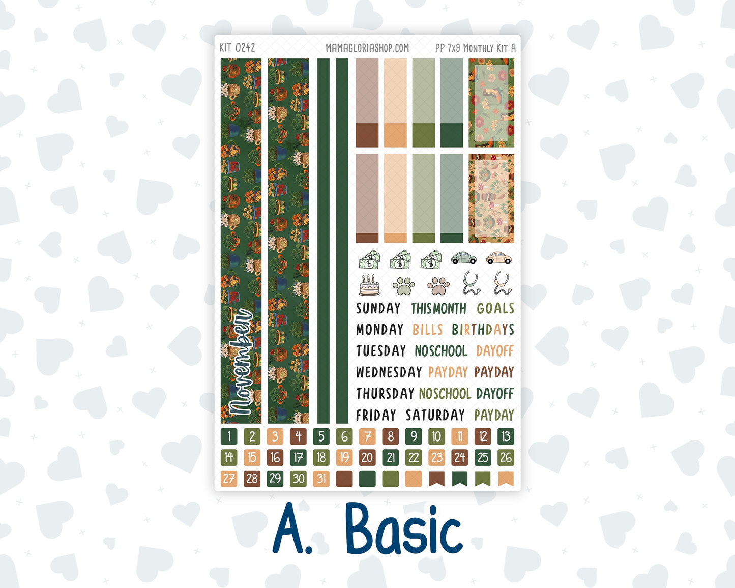 Kit 0242 - 7x9 - Plum Paper - Monthly Kit - November - Cottage Autumn