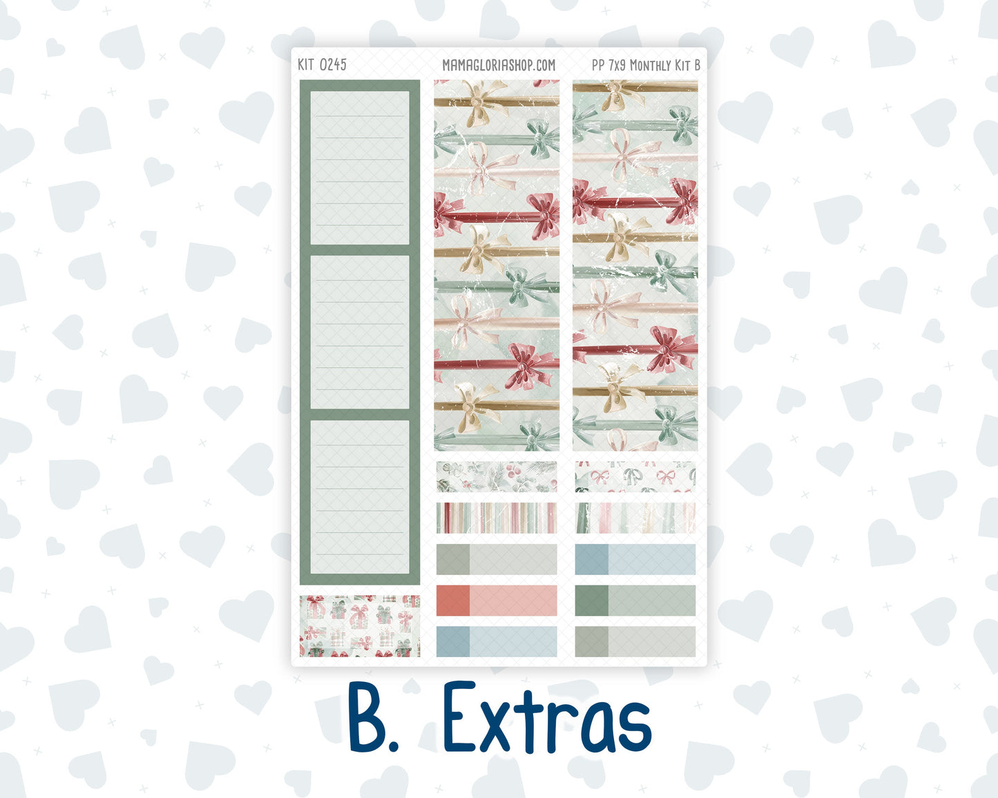 Kit 0245 - 7x9 - Plum Paper - Monthly Kit - December - Vintage Christmas