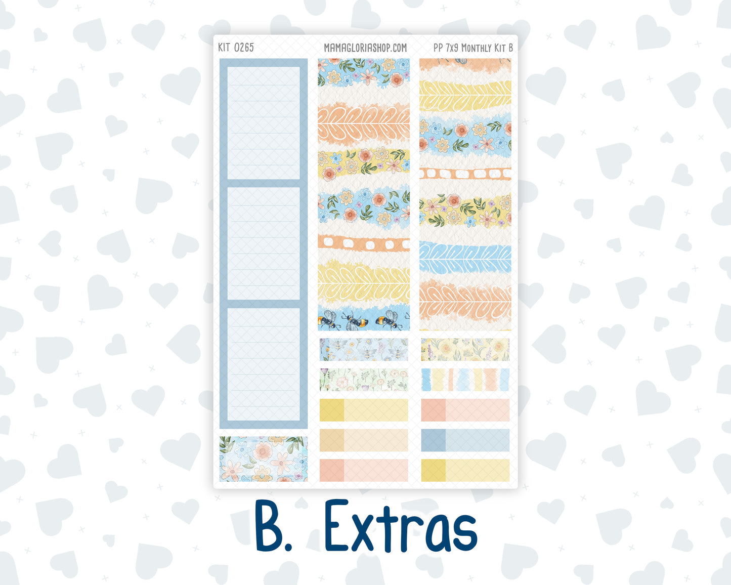 Kit 0265 - 7x9 - Plum Paper - Monthly Kit - May - Honeybee Sky