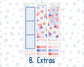 Kit 0273 - 7x9 - Plum Paper - Monthly Kit - July - Americana In Bloom