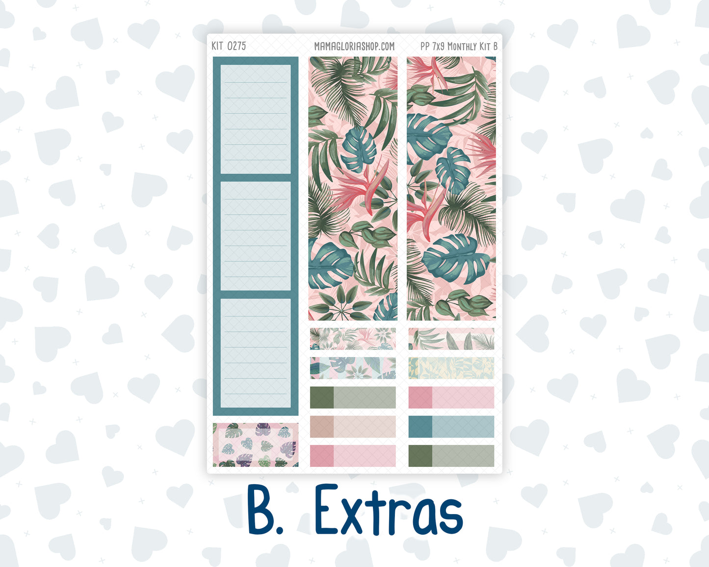 Kit 0275 - 7x9 - Plum Paper - Monthly Kit - July - Tropical Safari Blush