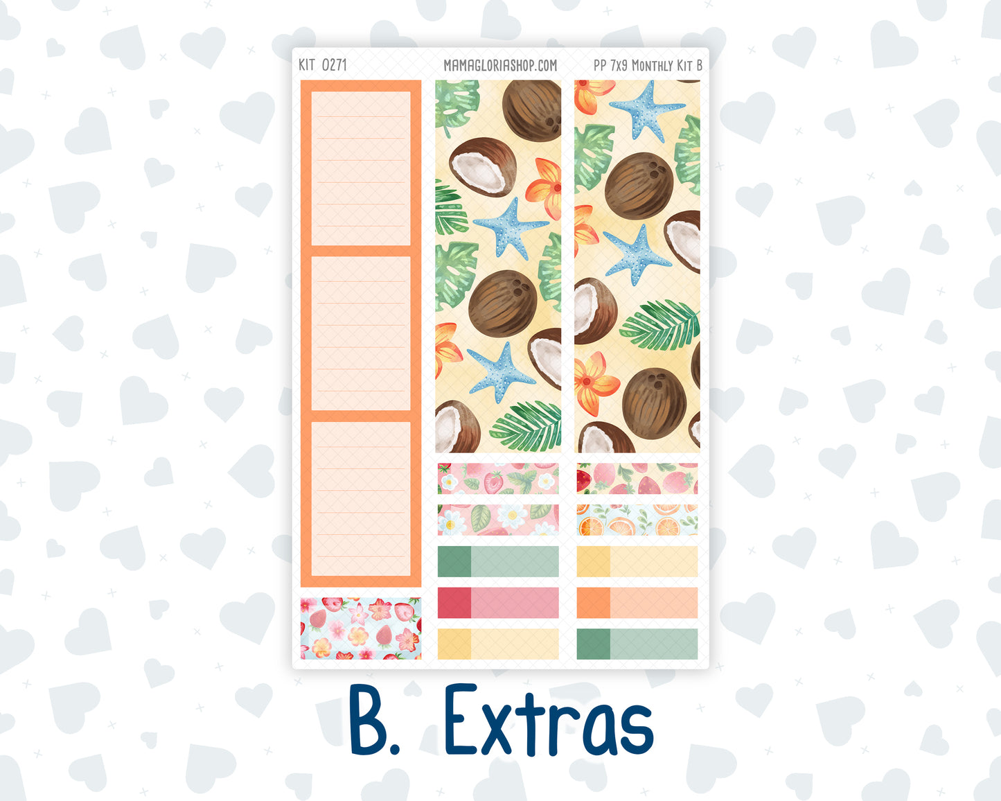 Kit 0271 - 7x9 - Plum Paper - Monthly Kit - June - Strawberry Shore