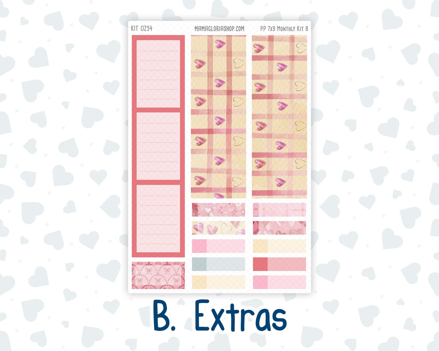 Kit 0254 - 7x9 - Plum Paper - Monthly Kit - February - Valentine Village