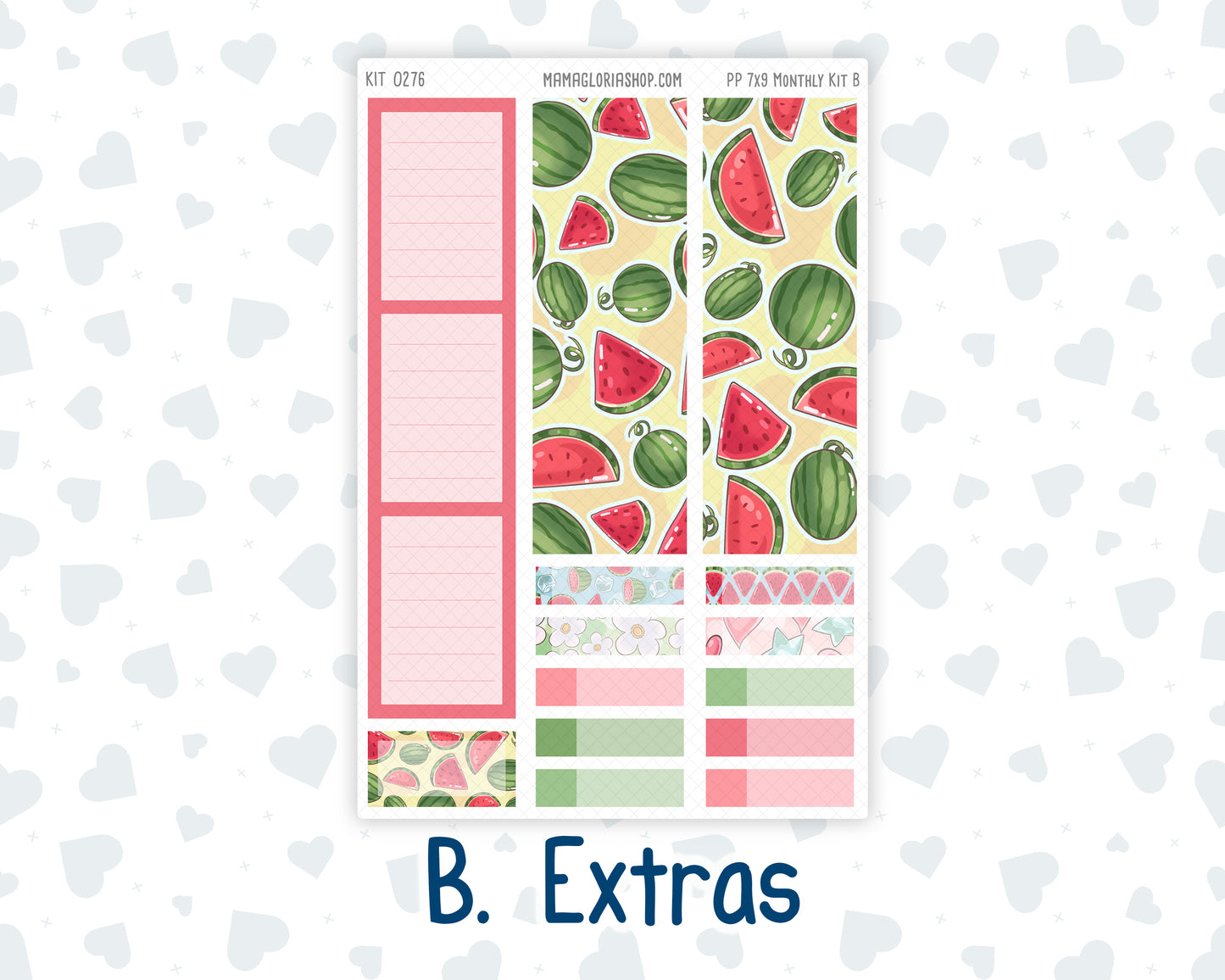 Kit 0276 - 7x9 - Plum Paper - Monthly Kit - July - Melon Crush
