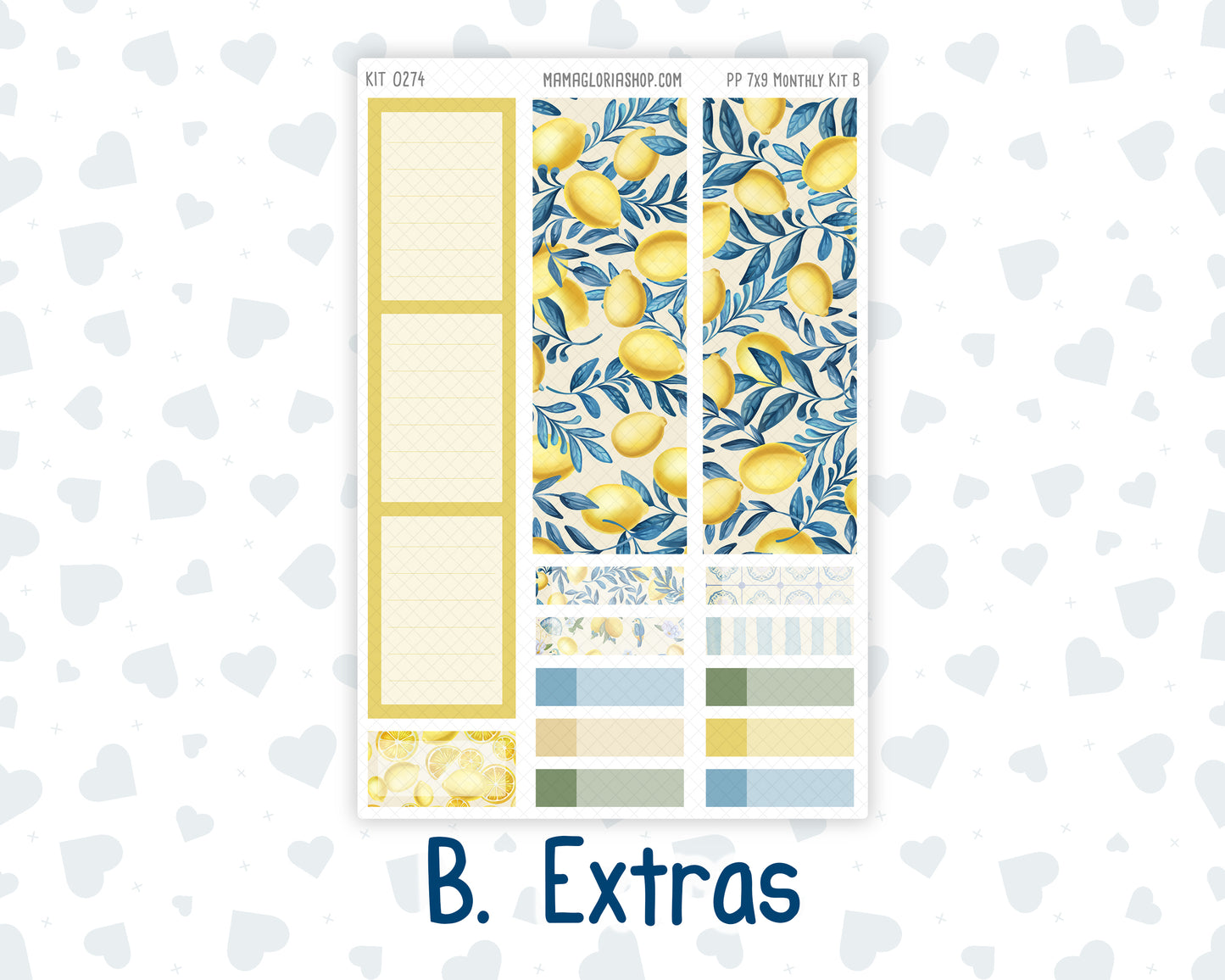 Kit 0274 - 7x9 - Plum Paper - Monthly Kit - July - Sunny Lemon Shore