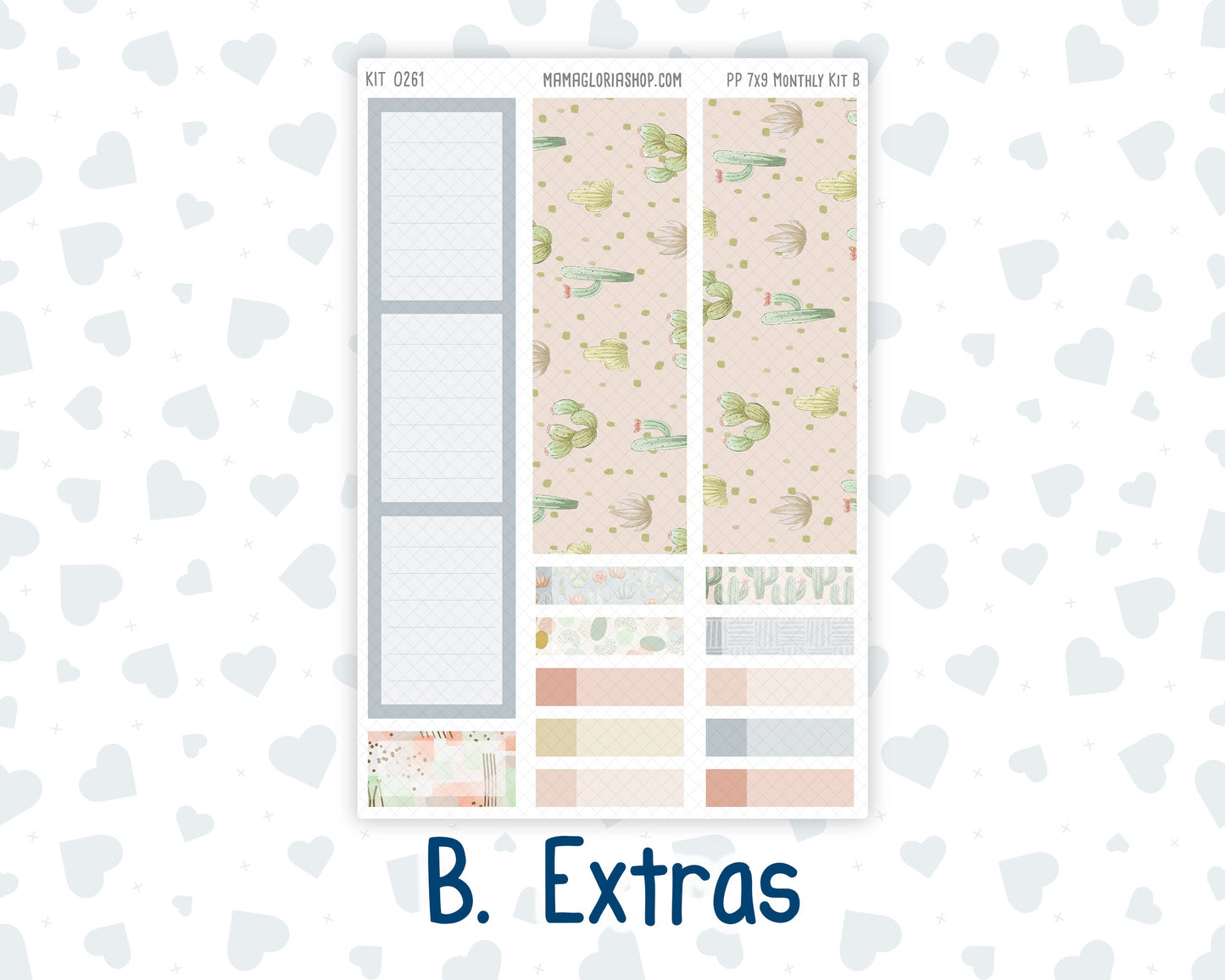 Kit 0261 - 7x9 - Plum Paper - Monthly Kit - April - Llama Spring