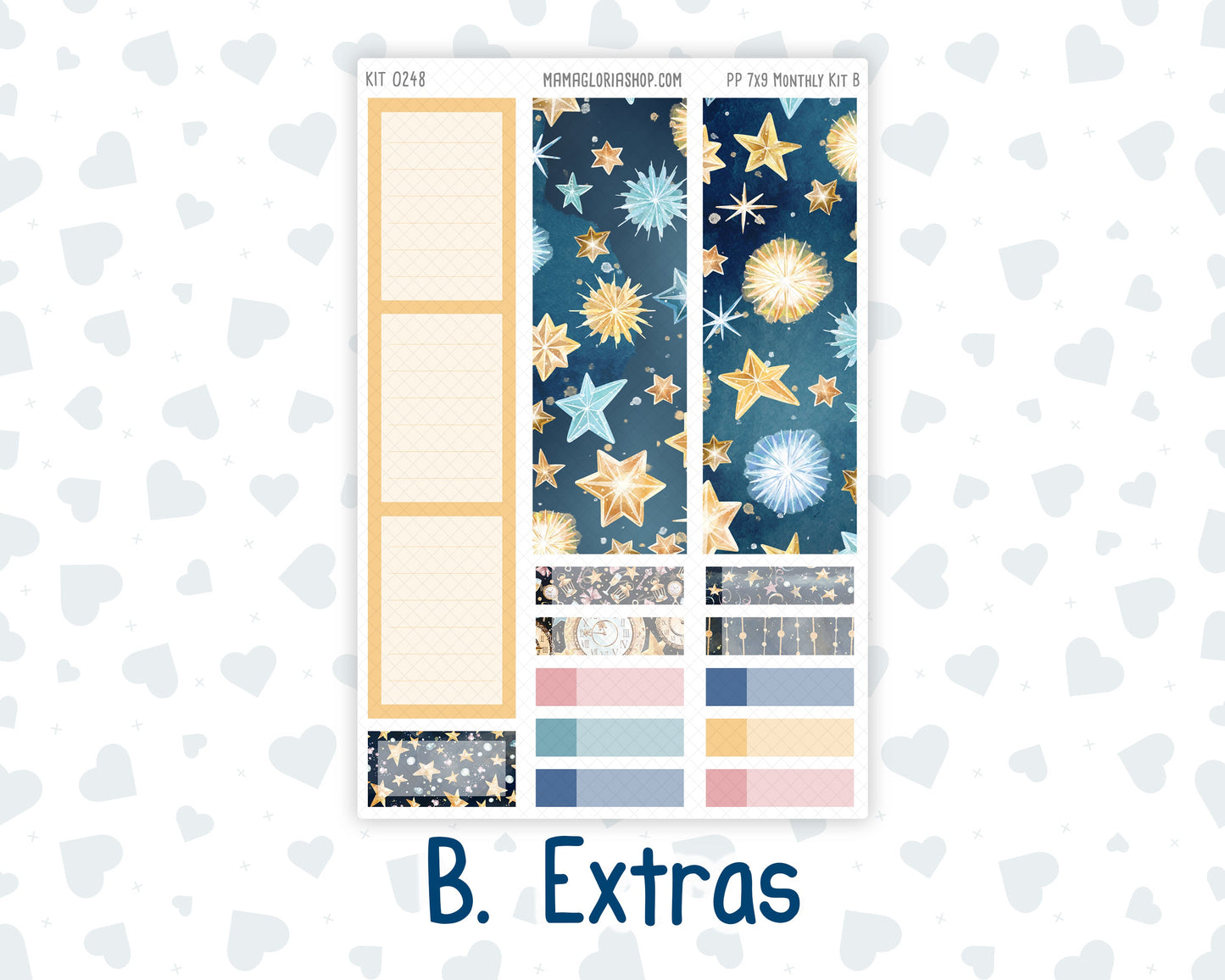 Kit 0248 - 7x9 - Plum Paper - Monthly Kit - January - Midnight Countdown