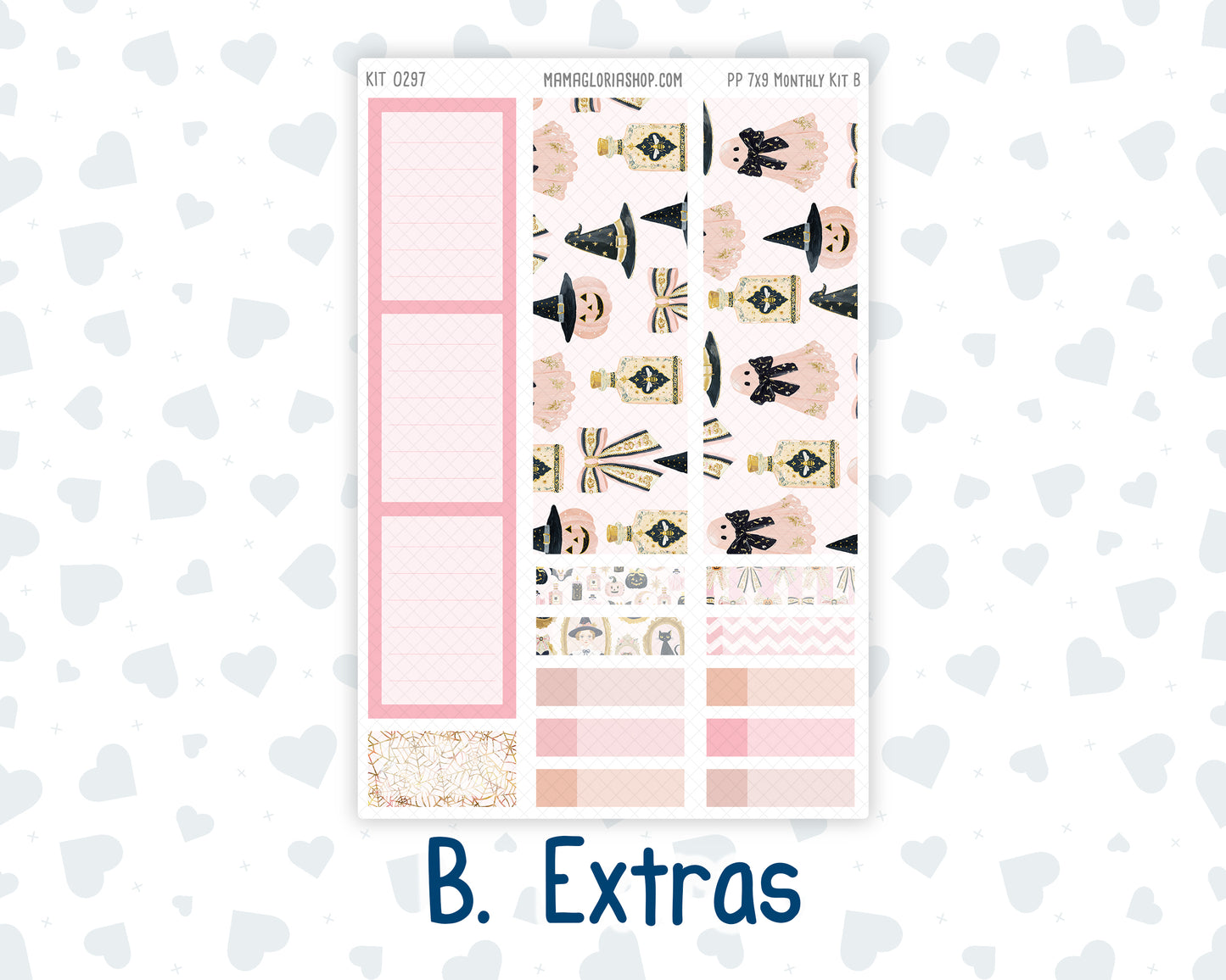 Kit 0297 - 7x9 - Plum Paper - Monthly Kit - October - Pink Spell