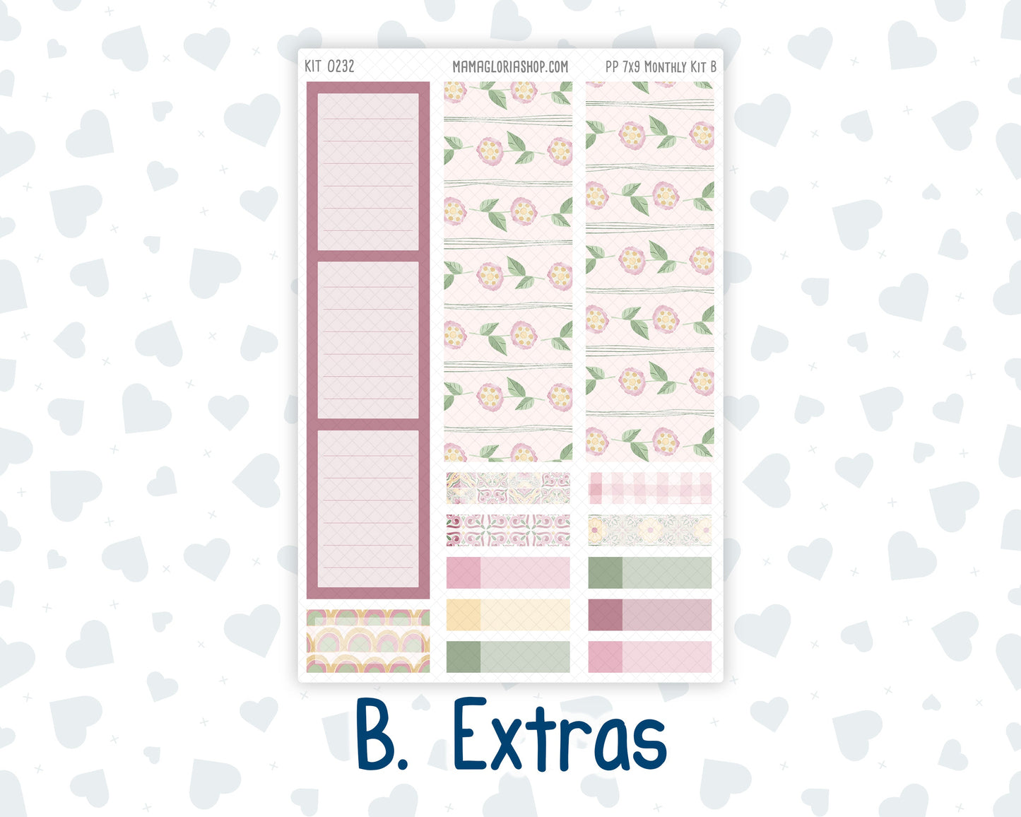 Kit 0232 - 7x9 - Plum Paper - Monthly Kit - September - Heirloom Garden