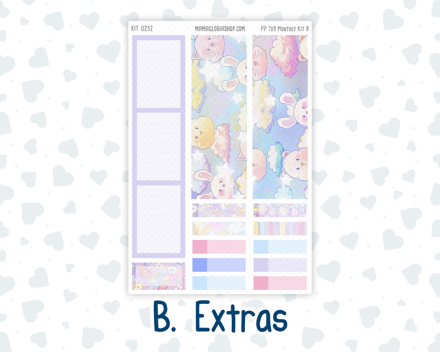Kit 0252 - 7x9 - Plum Paper - Monthly Kit - February - Tokyo Candy Cloud