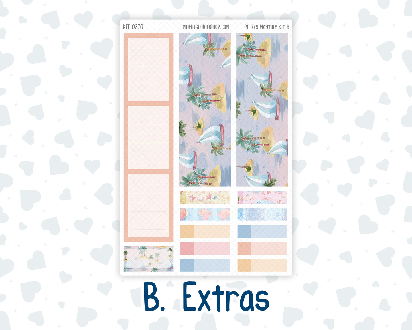 Kit 0270 - 7x9 - Plum Paper - Monthly Kit - June - Beachside Bliss