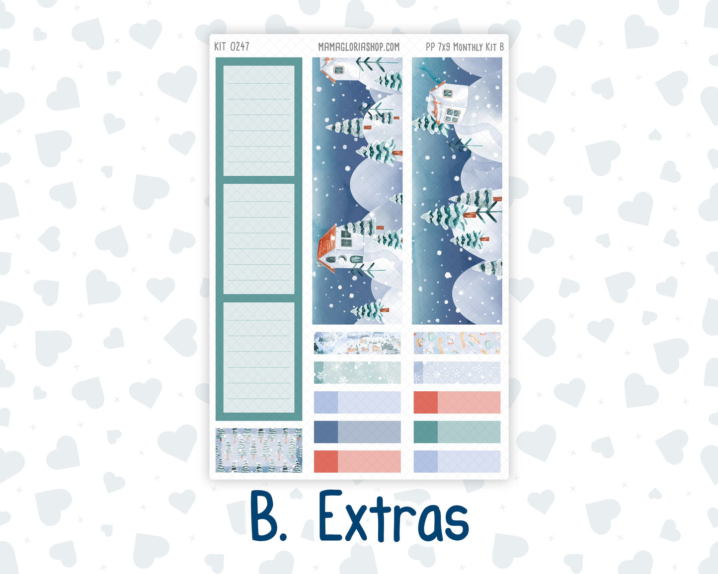 Kit 0247 - 7x9 - Plum Paper - Monthly Kit - December - Snow Day Adventures