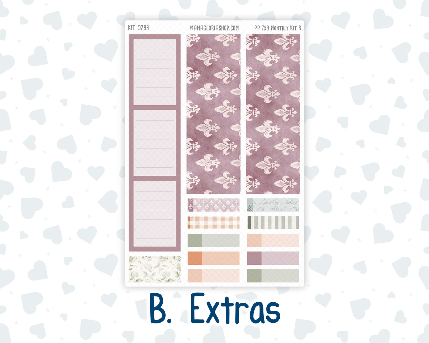 Kit 0293 - 7x9 - Plum Paper - Monthly Kit - September - Fleur de Provence