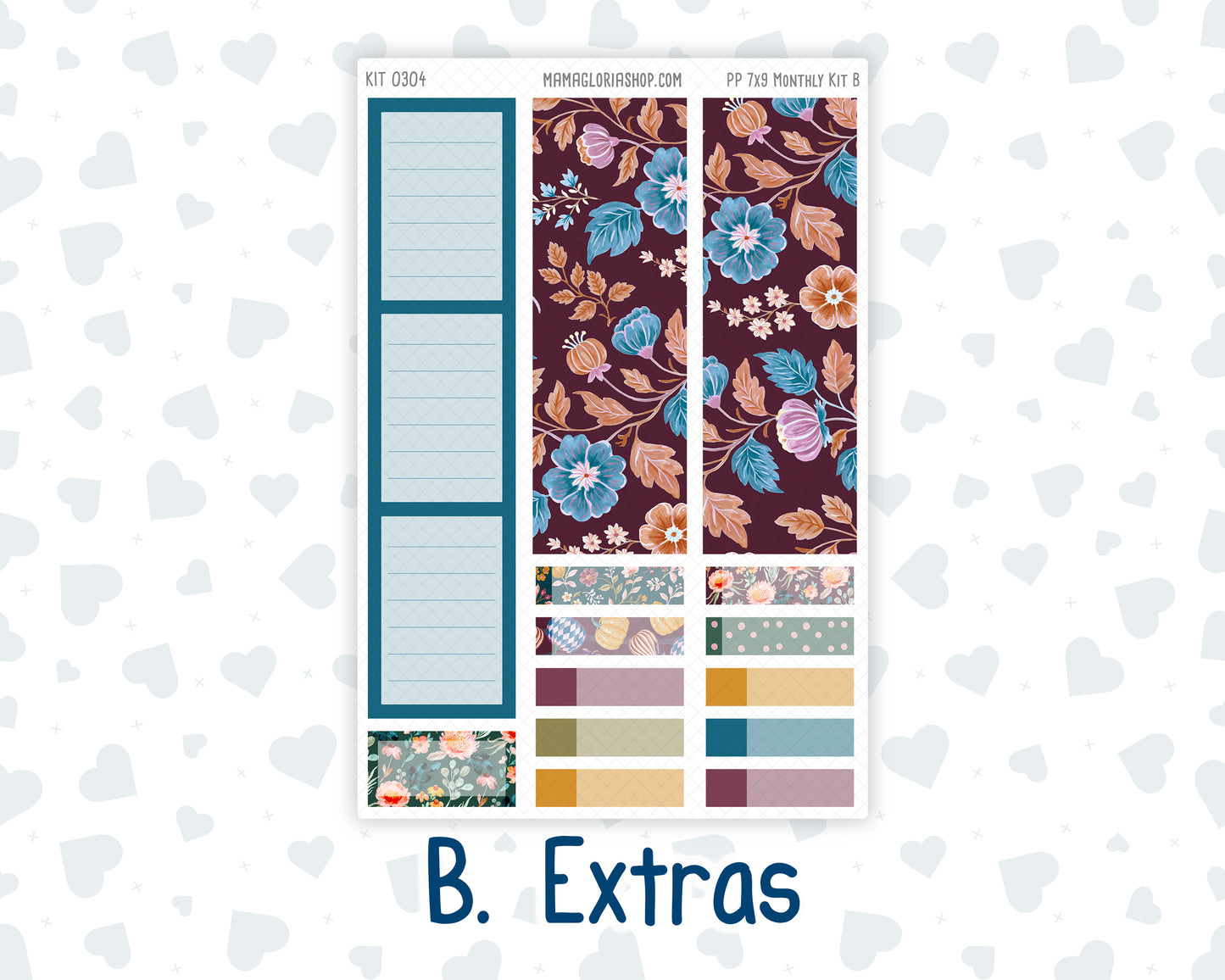 Kit 0304 - 7x9 - Plum Paper - Monthly Kit - November - Autumn In Bloom