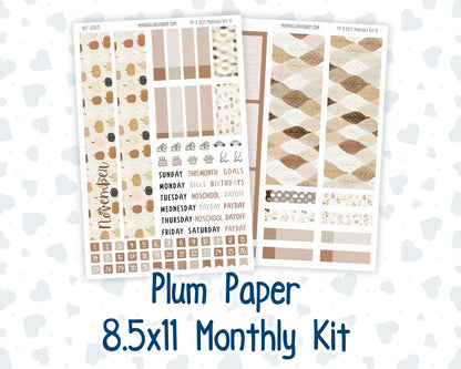 Kit 0303 - 8.5x11 - Plum Paper - Monthly Kit - November - Into The Woods